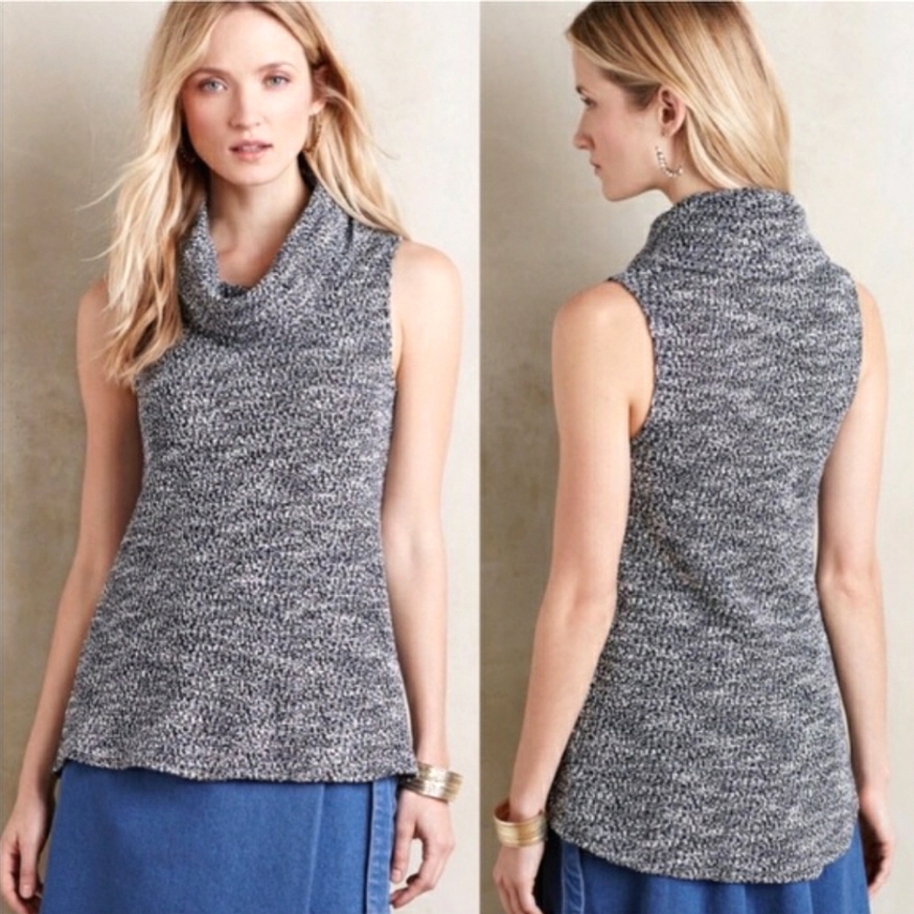 Anthropologie Dolan Knit Turtleneck Sweater Tank sz XS